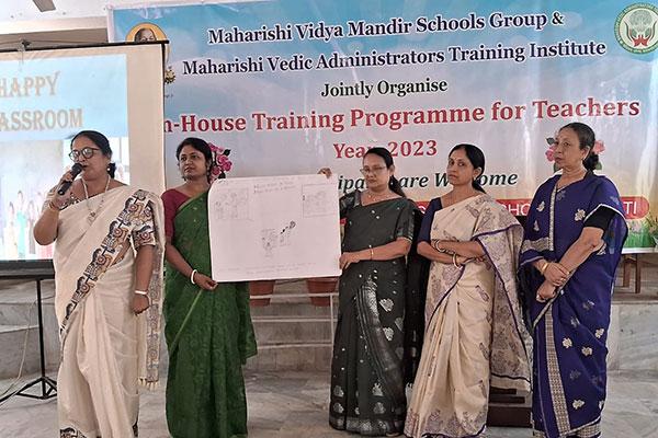 3 day training titled 'In-House Training Programme for Teachers' organised by Maharishi Vidya Mandir Schools Group in collaboration with Maharishi Vedic Administrators Training Institute.	